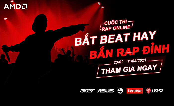 Cuộc thi “Bắt beat hay, Bắn rap đỉnh” của AMD đang vào giai đoạn nước rút