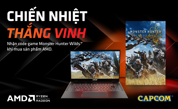 Nhận code game Monster Hunter Wilds™ với LAPTOP cấu hình AMD