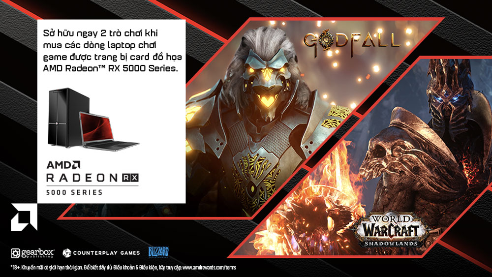 SỞ HỮU RADEON™ RX 5000M SERIES<br/>NHẬN NGAY GAME KHỦNG