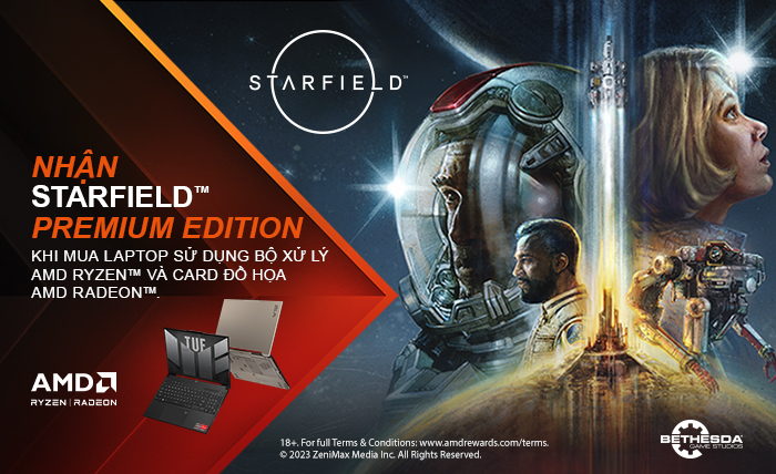 NHẬN STARFIELD™ PREMIUM EDITION<br/>VỚI LAPTOP CẤU HÌNH AMD